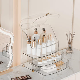 Plukers waterproof bathroom makeup storage protects cosmetics from moisture