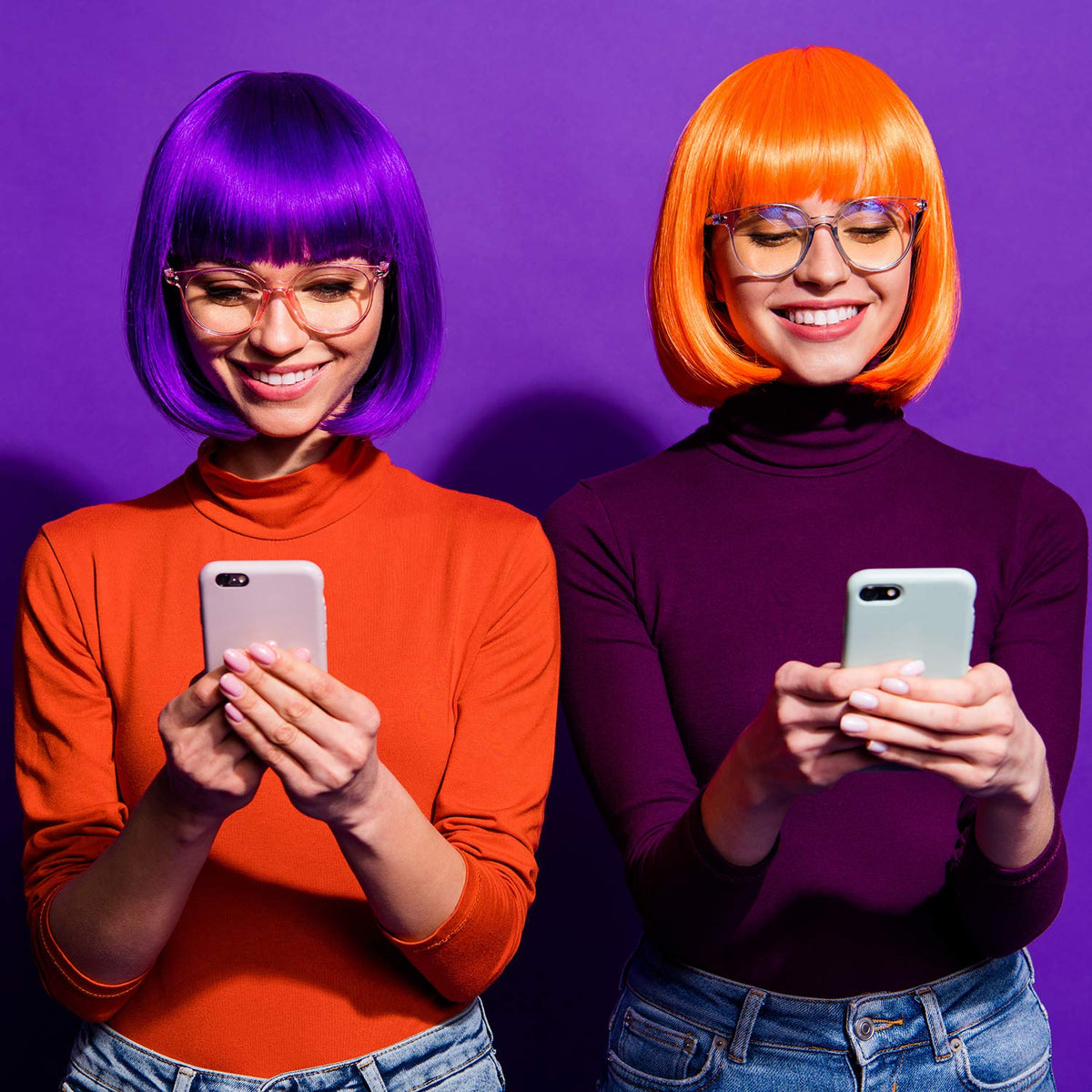 PLULON party wigs and sunglasses set for events.