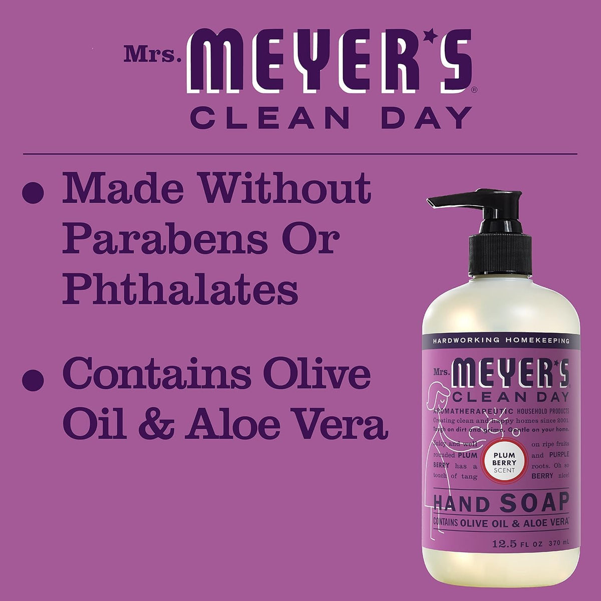 Mrs. MEYER'S Plum Berry scent adds fresh notes to rooms.