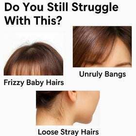 Plus eau Point Keep applies to baby hair along the hairline for a smooth look.