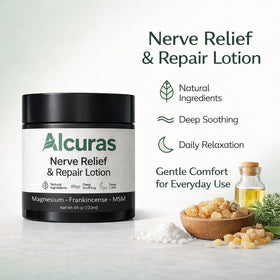 PLYNXE Alcuras Cream applied on knee for targeted daily comfort.