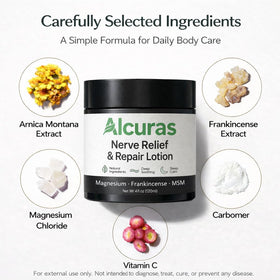 PLYNXE Alcuras Cream hands being massaged for daily self-care and moisture.