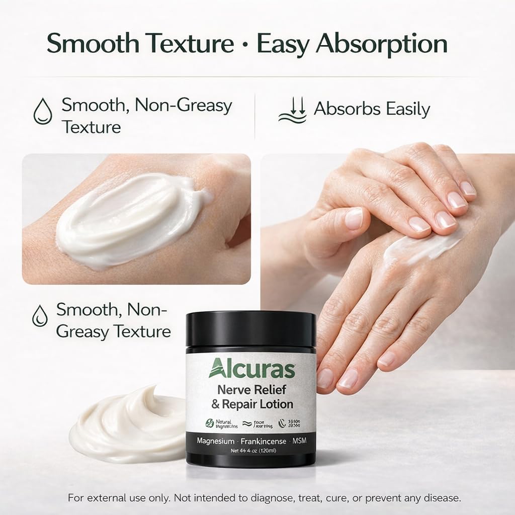 PLYNXE Alcuras Cream closeup on skin moisture and nourishing texture.