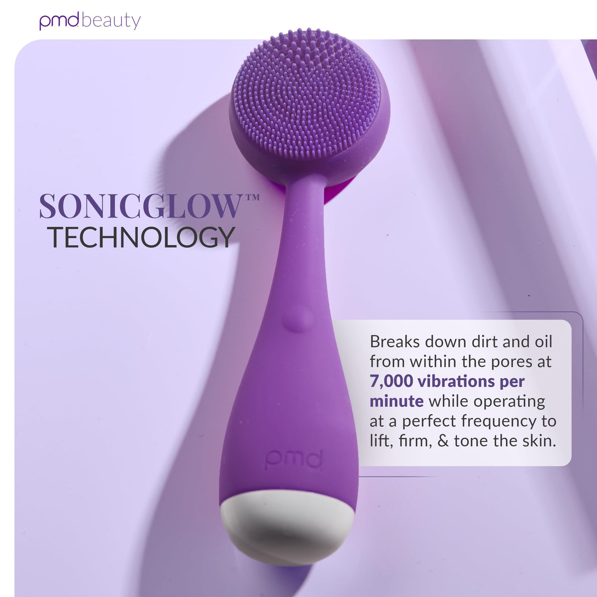 PMD Beauty Clean Mini in daily cleansing mode for refreshed skin