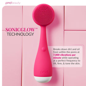 PMD Beauty Clean Mini silicone brush delivers gentle cleansing and odor resistance