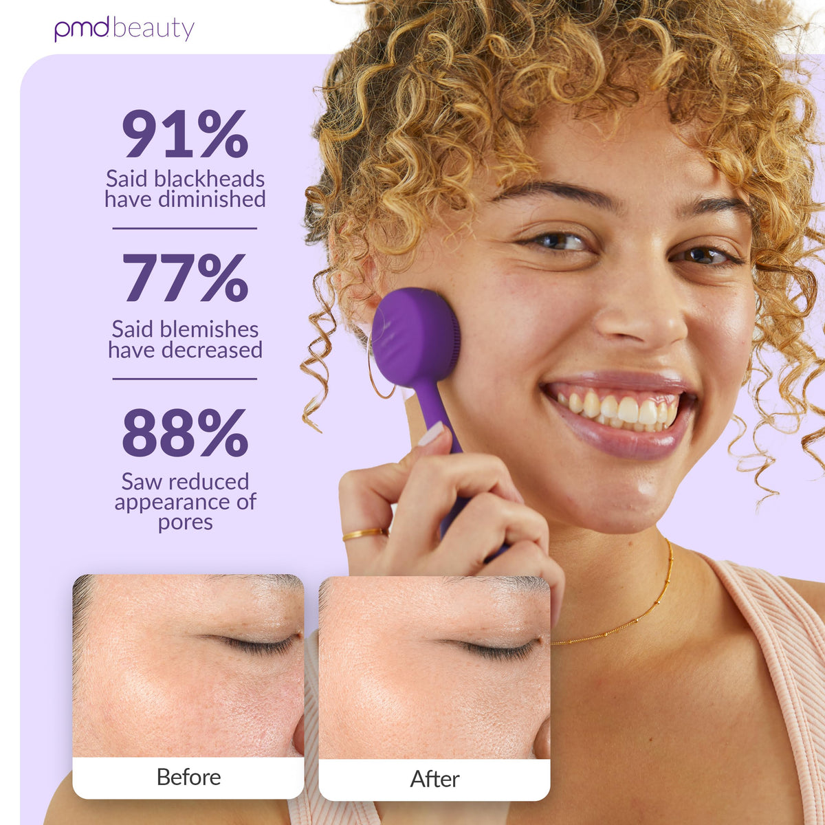PMD Beauty Clean Mini SonicGlow vibrations for deep pore cleansing