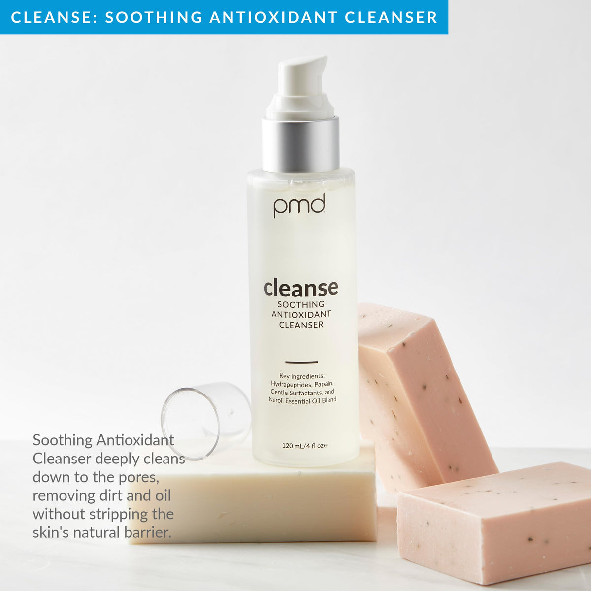 PMD Beauty Cleanse fruit extracts close-up supporting comfort and calm
