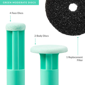 PMD Beauty small green face discs for precise facial exfoliation