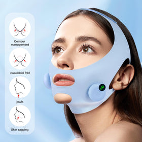 PMOTPKOM double chin reduction close-up demonstrating smoothing effect.