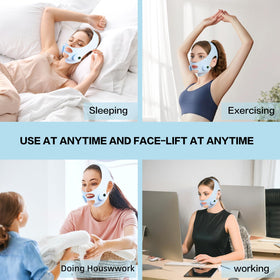 PMOTPKOM face lifting device applied on cheek for lift.