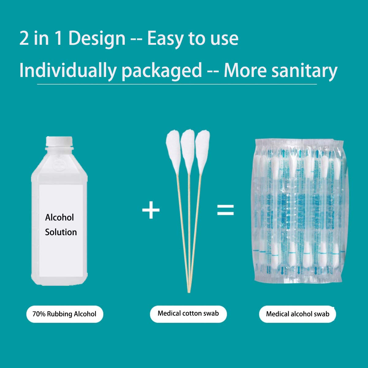 PNANA double-tipped cotton swabs ideal for meticulous wound cleaning