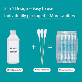 PNANA double-tipped cotton swabs ideal for meticulous wound cleaning