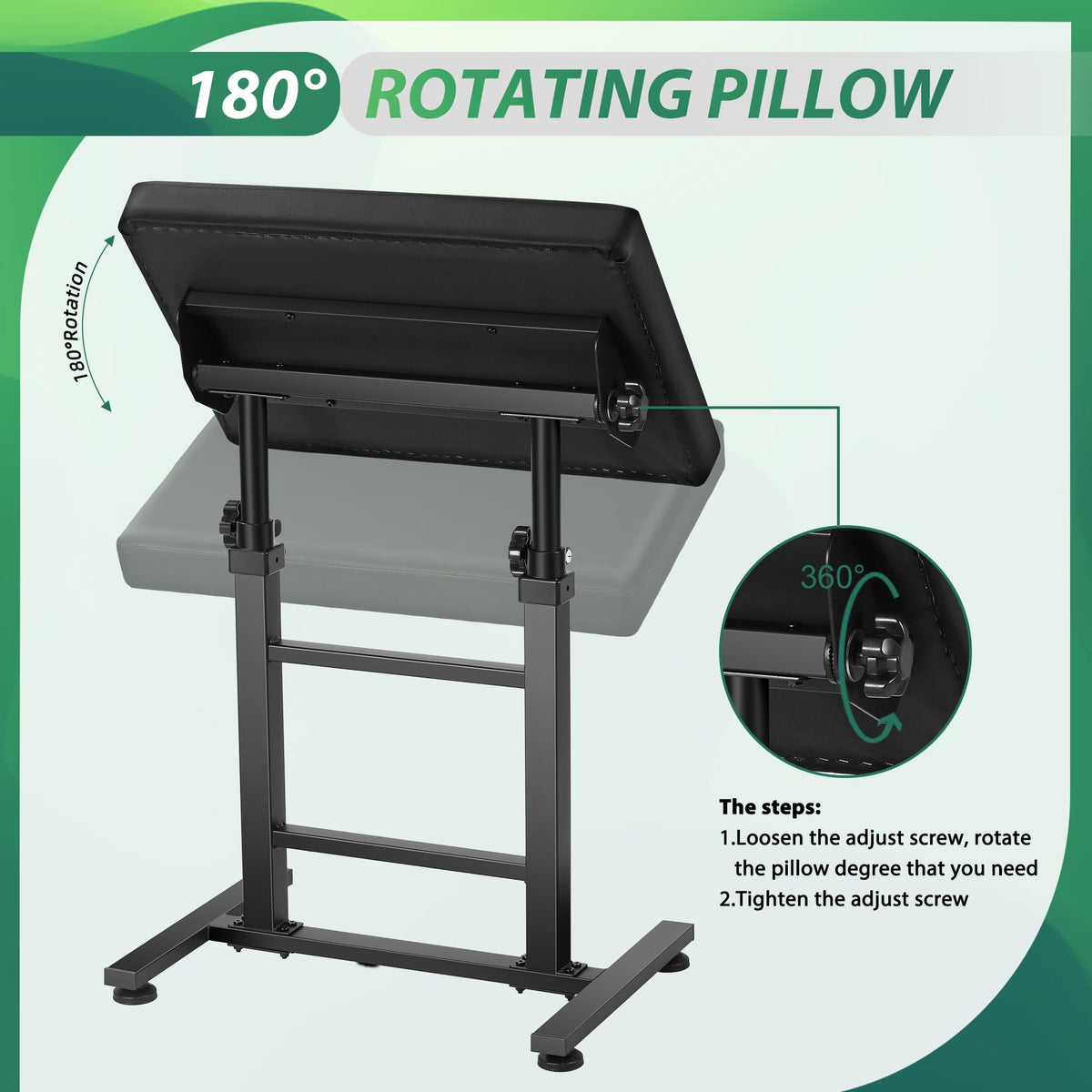 Poarmeey Tattoo Armrest four-corner base offers stable grip on the floor.