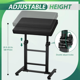 Poarmeey Tattoo Armrest height range demonstrates flexible studio setup.