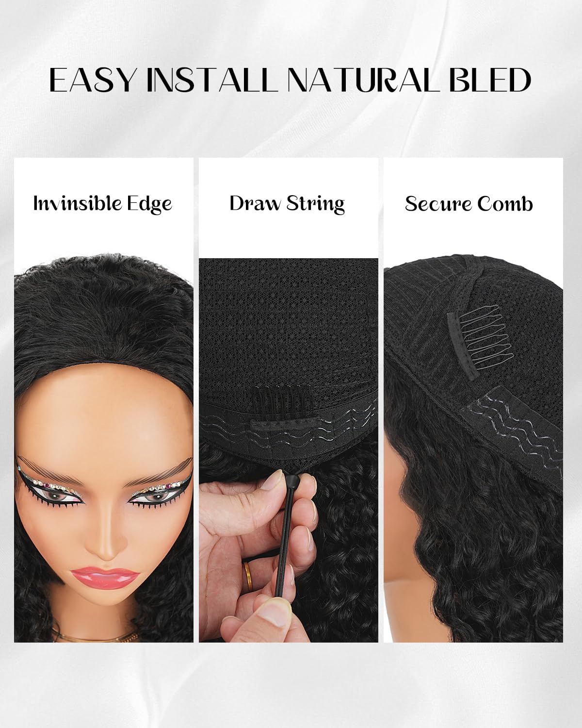 Pobokix Burmese Curly Half Wig 180-density lush curls for rich volume