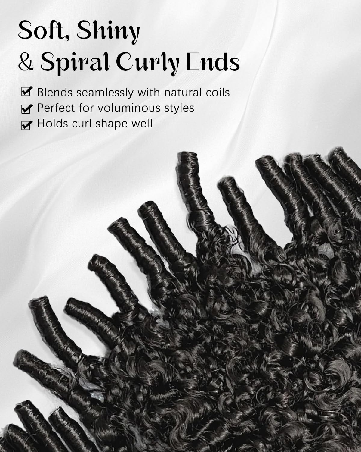 Pobokix Burmese Curly Half Wig drawstring adjustment for secure fit