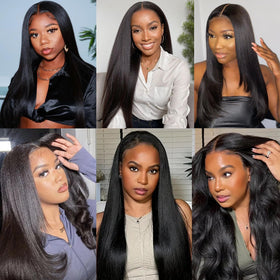 Pobokix Yaki Straight clip-ins are easy to apply for a quick transformation.