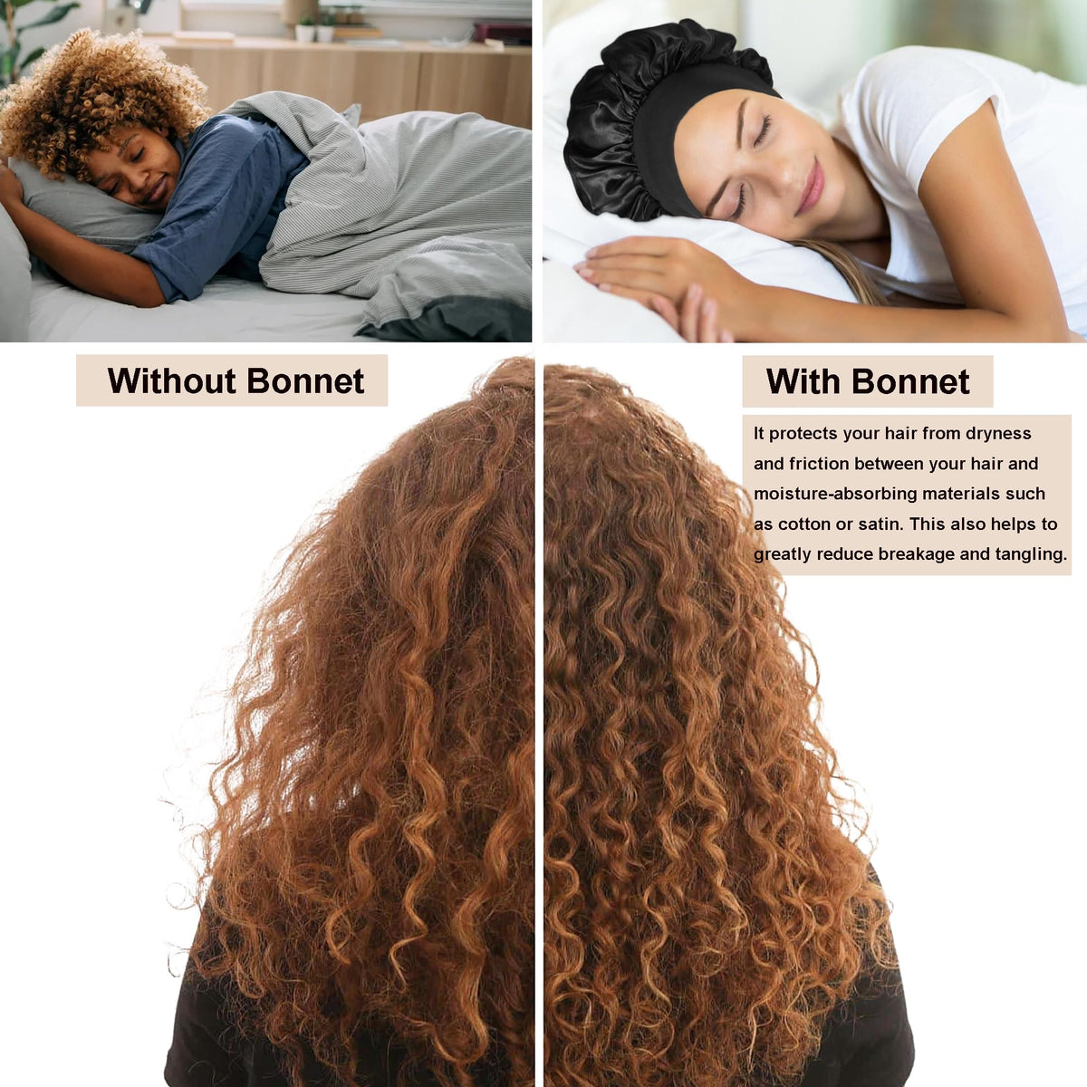 Podaloa preserves hairstyles by minimizing frizz and preserving curls or waves.