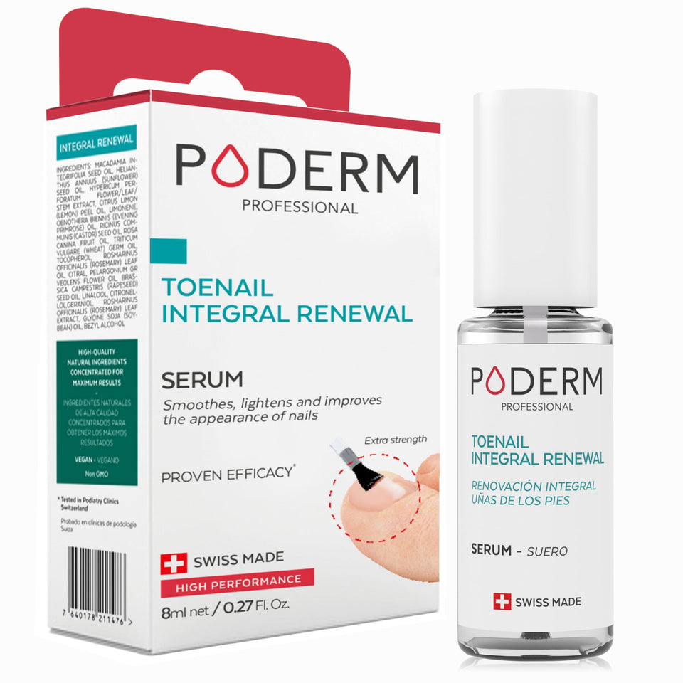 Poderm Toenail Integral Renewal bottle with applicator for easy daily use.