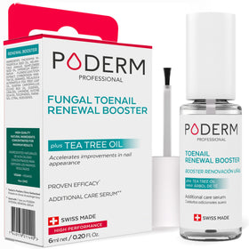 Poderm Toenail Renewal Booster Tea Tree bottle pour aids easy application and nourishment