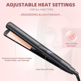 Podiality straightener delivers even heat distribution for consistent shine.