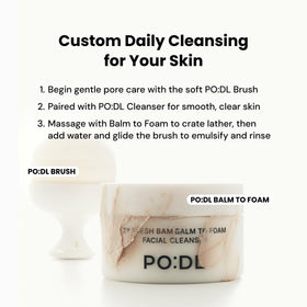 PO:DL PODL 0-3mm ultra-fine bristles - reach narrow areas for gentle makeup residue removal.