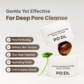 PO:DL Balm to Foam Cleanser forms a soft foam for thorough cleansing with no residue