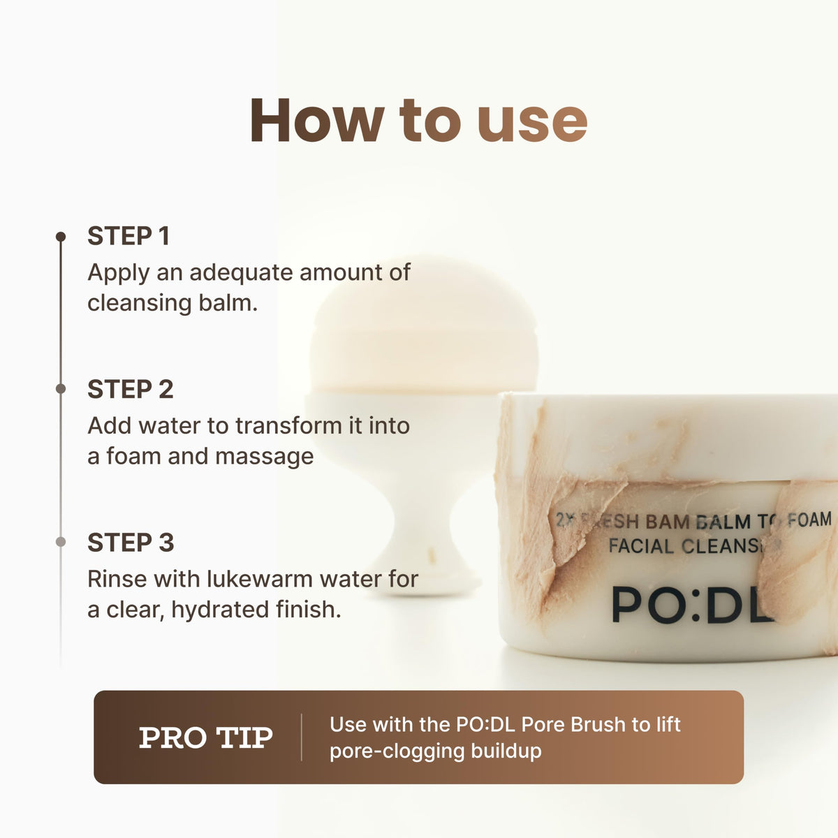PO:DL Vegan formula with chestnut and centella extracts for gentle care