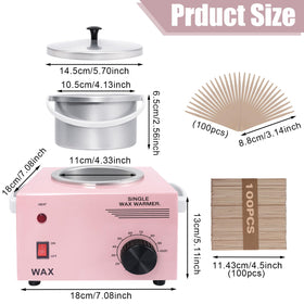 Podoy adjustable thermostat control enables precise temperature for comfortable waxing.