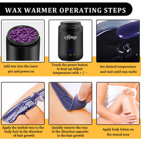 Podoy 6.8oz wax pot capacity for efficient facial waxing sessions.