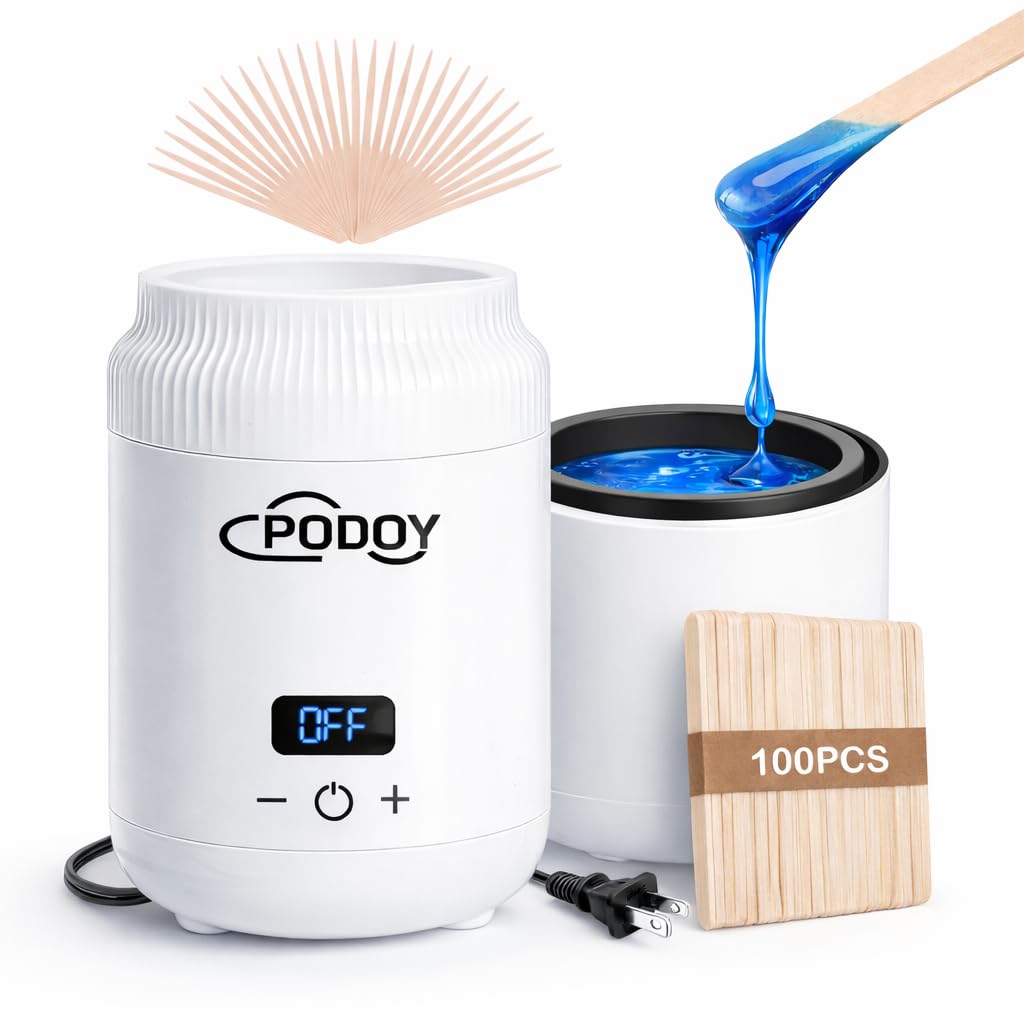 Podoy Mini Wax Warmer front view, compact home spa tool for waxing
