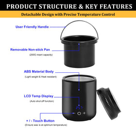 Podoy temperature control buttons for customizable heat levels.