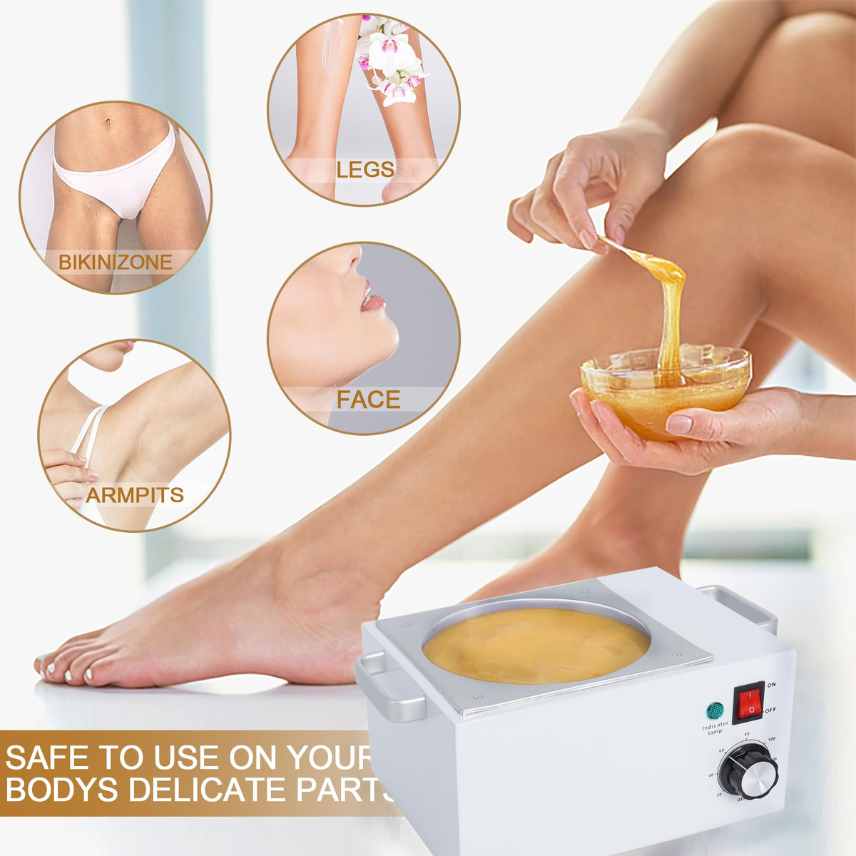 Podoy wax warmer with overheating protection for safe operation