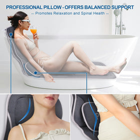Poemland 5d mesh spa pillow gray highlights breathable comfort and quick drying