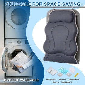 Poemland easy-care bath pillow gray ready for machine wash and quick air drying