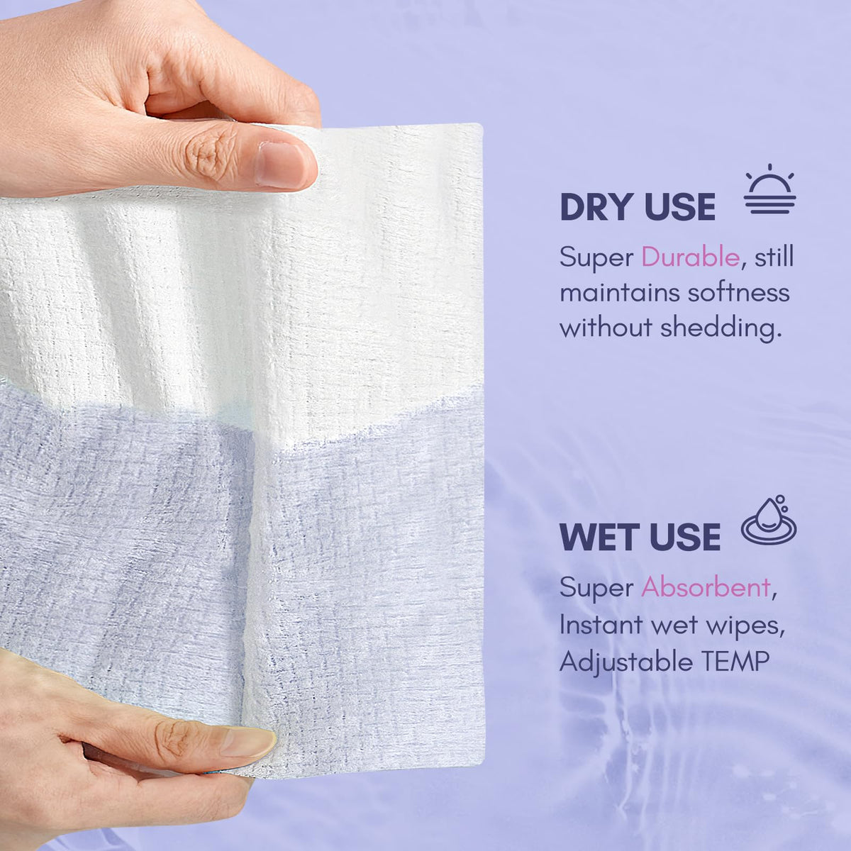 PoeticEHome biodegradable cotton tissue highlights eco-friendly cleansing without harsh residues.