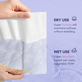 PoeticEHome biodegradable cotton tissue highlights eco-friendly cleansing without harsh residues.