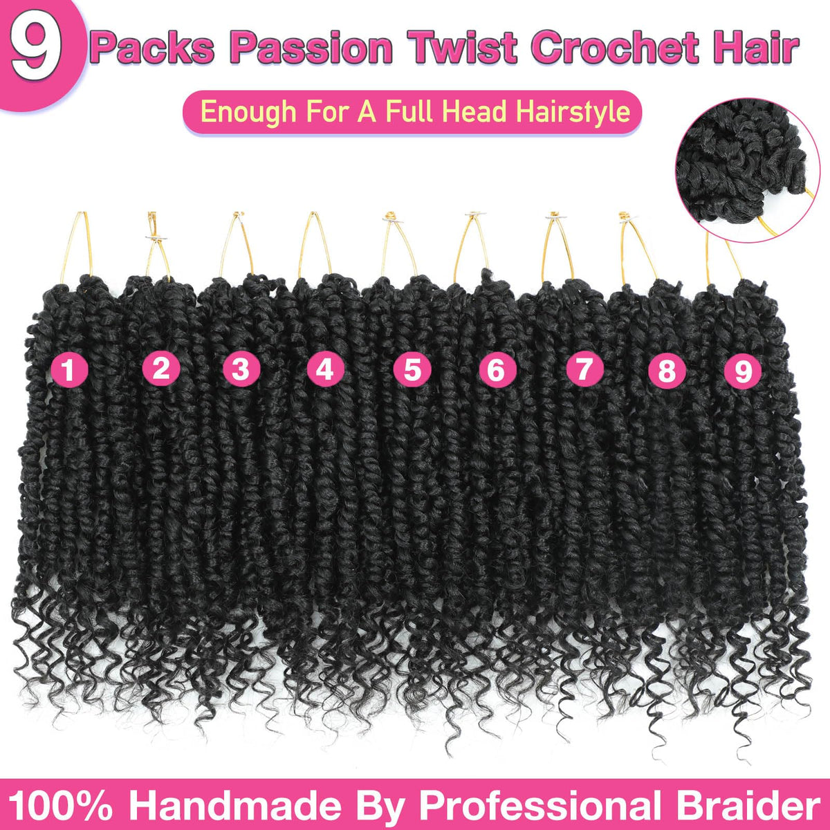 Pofworld Passion Twist 10in full-head look demonstrates voluminous, salon-style result.