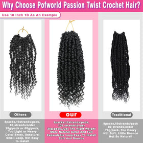 Pofworld Passion Twist 10in lightweight design supports comfortable wear.