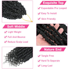 Pofworld Passion Twist 10in pack set, pre-looped design for quicker install.