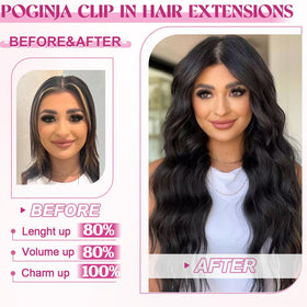 POGINJA 16-inch straight Remy hair offers natural length and sleek flow