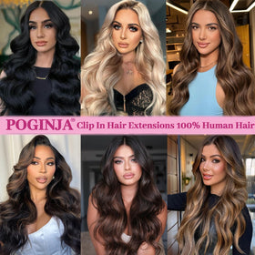 POGINJA packaging shows 8 pieces and 120g weight for full-head volume.