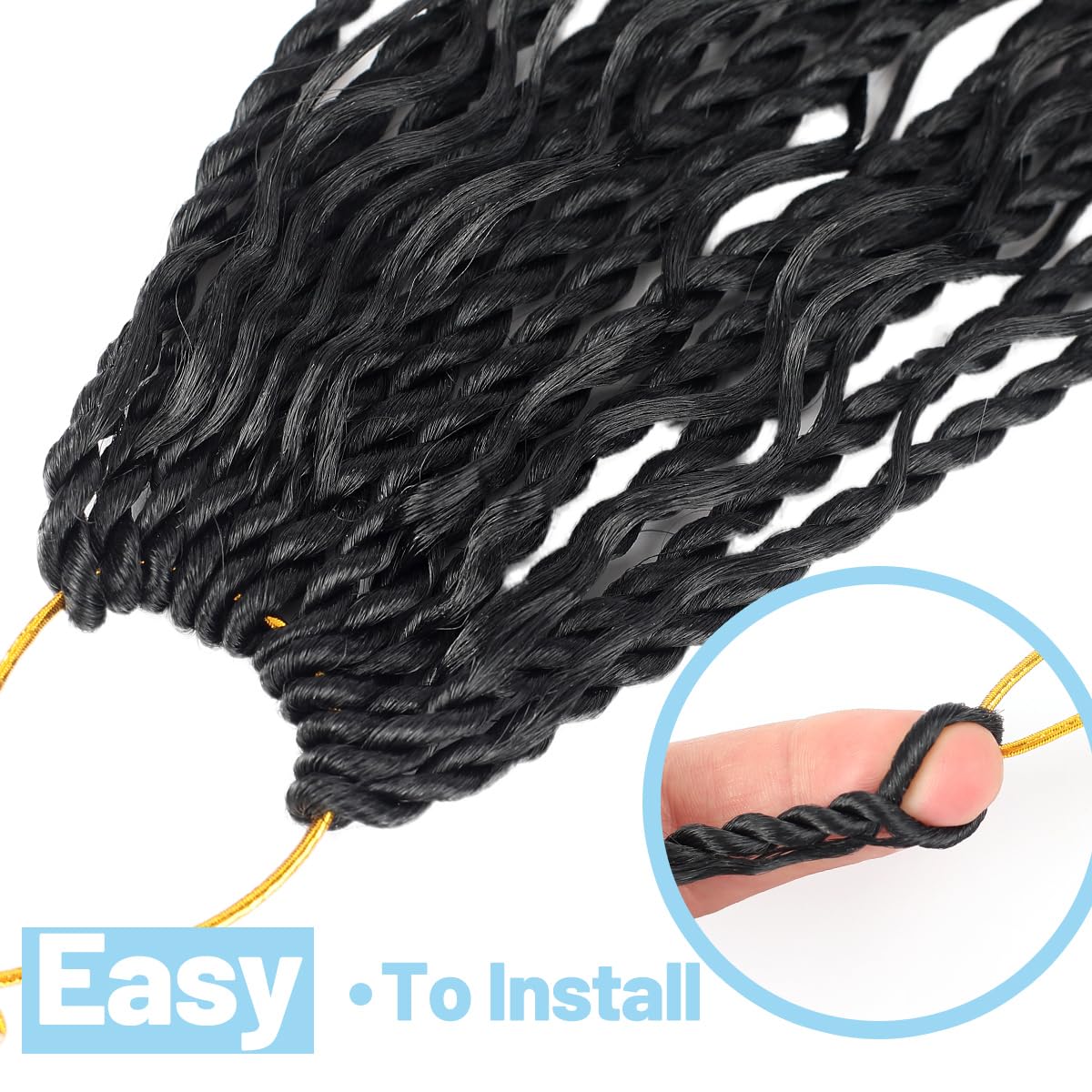 POJUI Pre-looped crochet hair saves time during styling