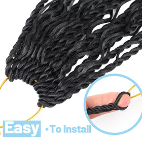 POJUI Pre-looped crochet hair saves time during styling