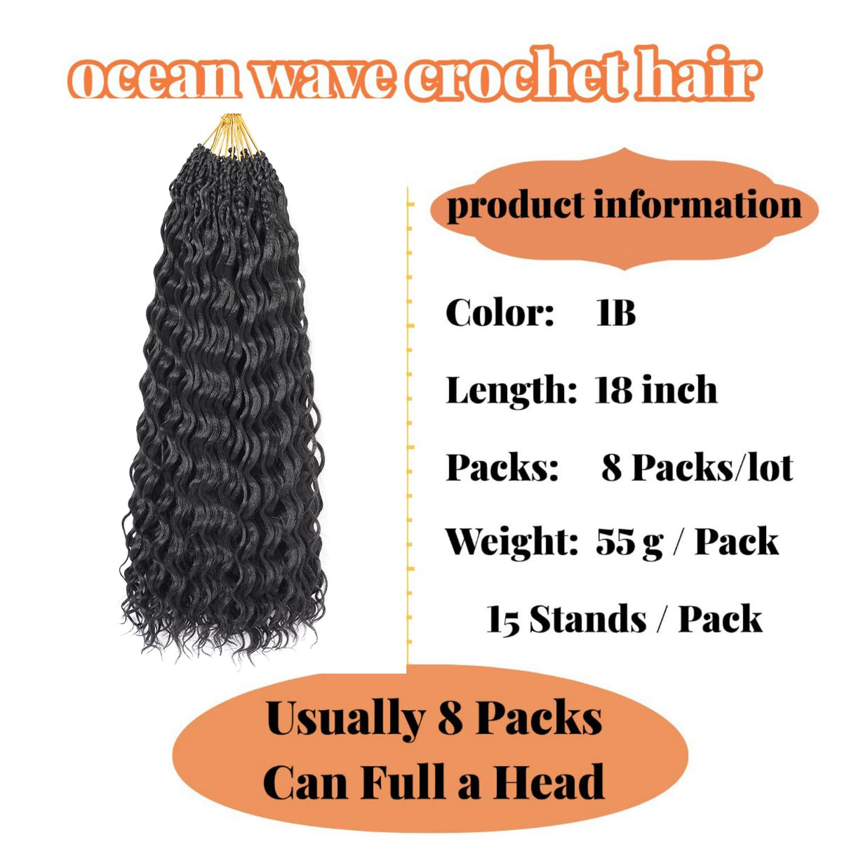 pojui pre-looped-ends-crochet-hair with included needle enables quick installation.