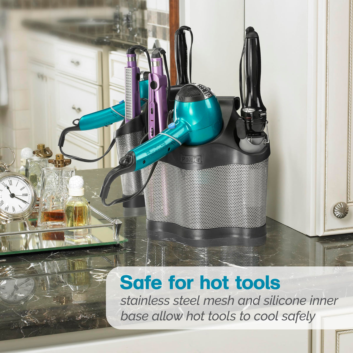 Polder Style Station compact design fits under-sink or in drawers to save space.