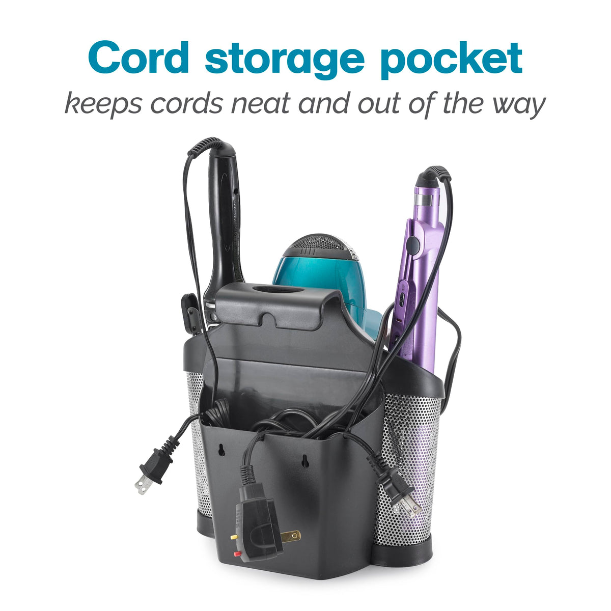 Polder Style Station heat-resistant mesh promotes airflow while cooling.