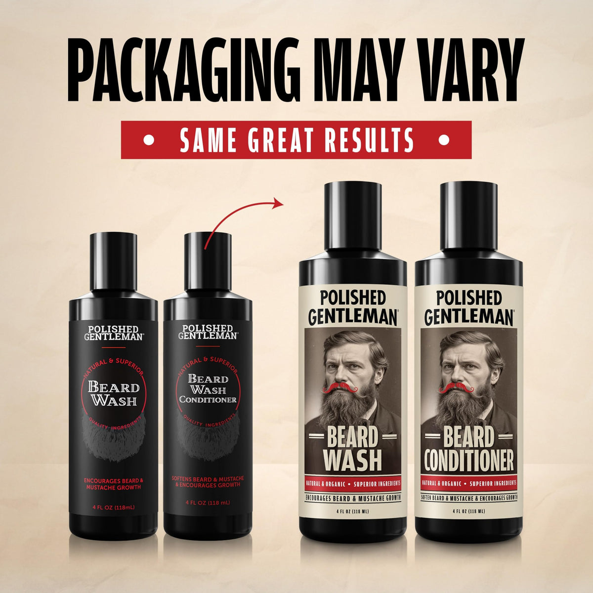 Polished Gentleman beard conditioner bottle dispensing to soften and detangle.