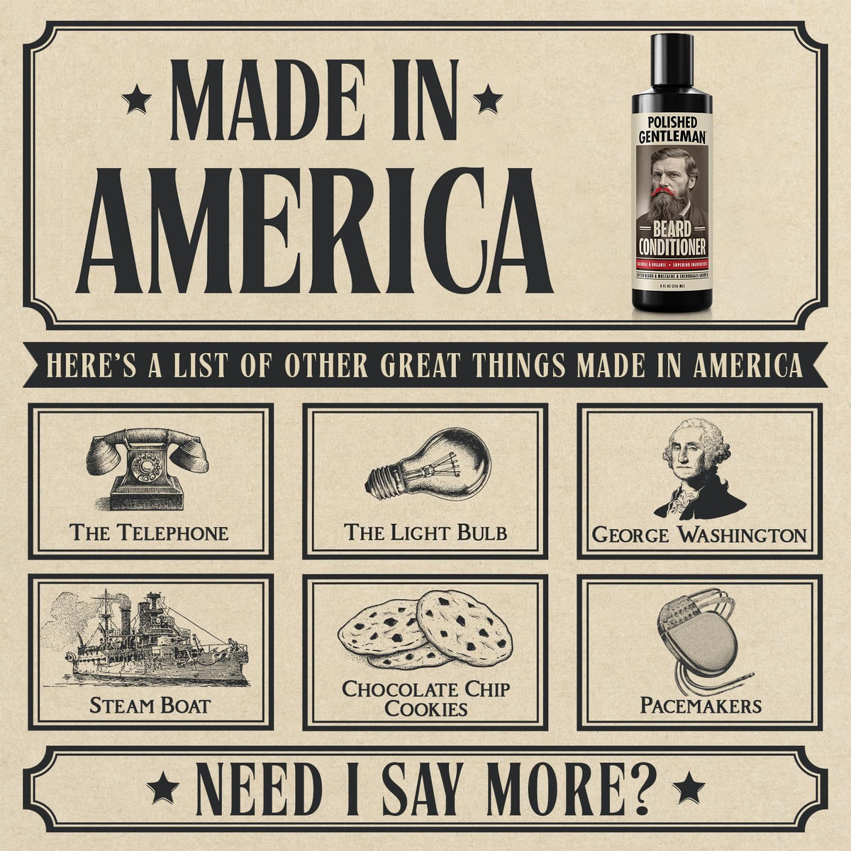 Hands applying Polished Gentleman Beard Conditioner to beard after shower for smooth grooming.