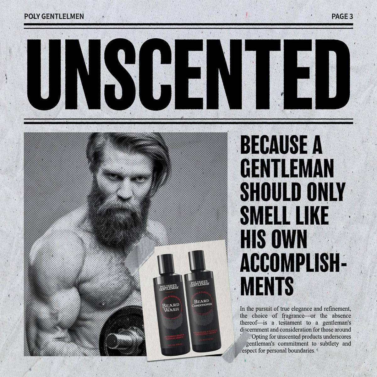 Polished Gentleman biotin with aloe vera and honey close-up for healthy beard skin.